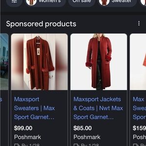 New W/OT- Maxsport Red Cardigan